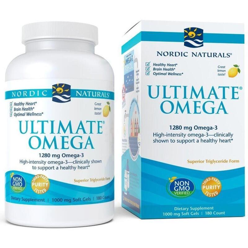 Nordic Naturals Ultimate Omega 1280mg Lemon Flavor - 180 softgels