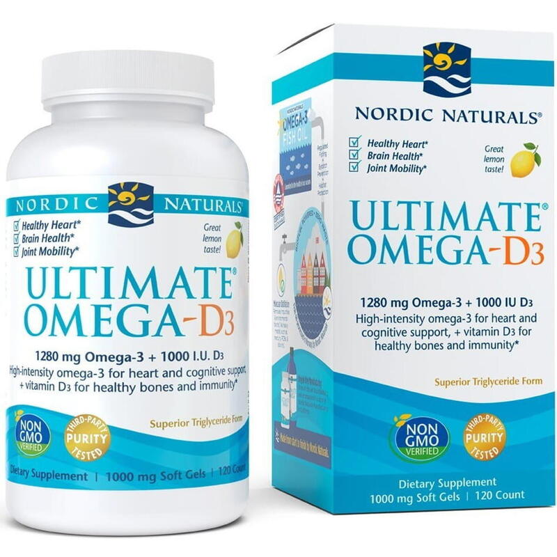 Nordic Naturals Ultimate Omega-D3 1280mg Lemon - 120 solfgels