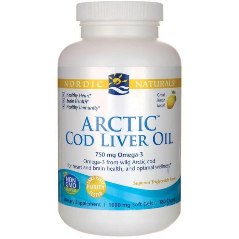 Nordic Naturals Arctic Cod Liver Oil 750mg Lemon - 90 softgels