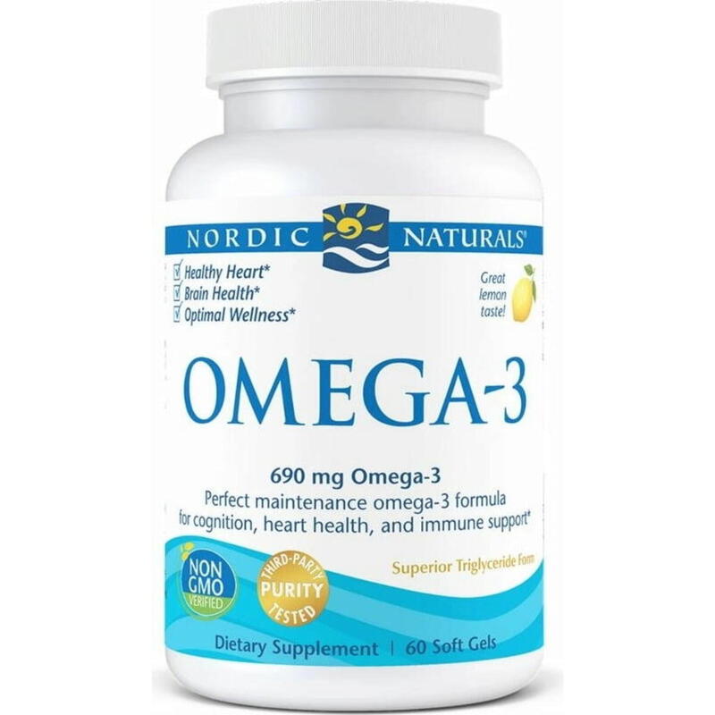 Nordic Naturals Omega-3 690mg Lemon 60 softgels