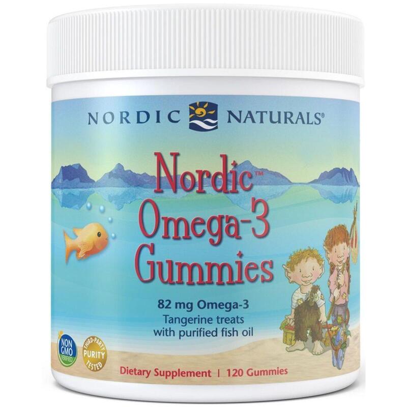 Nordic Naturals Nordic Omega-3 Gummies 82mg Tangerine Treats - 120 gummies