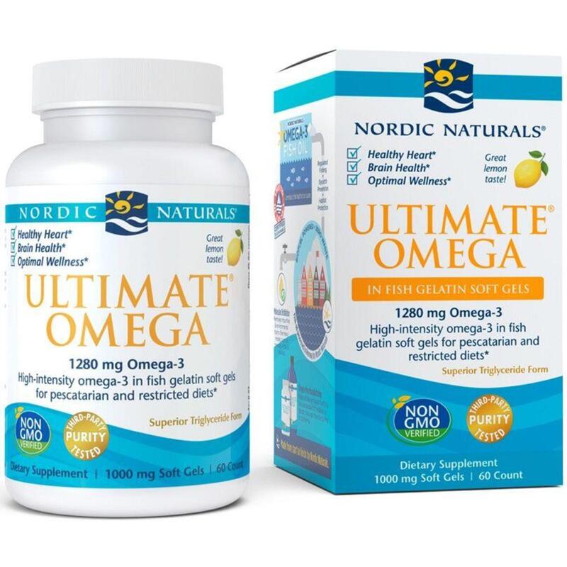 Nordic Naturals Ultimate Omega 1280mg Lemon - 60 fish gelatin softgels