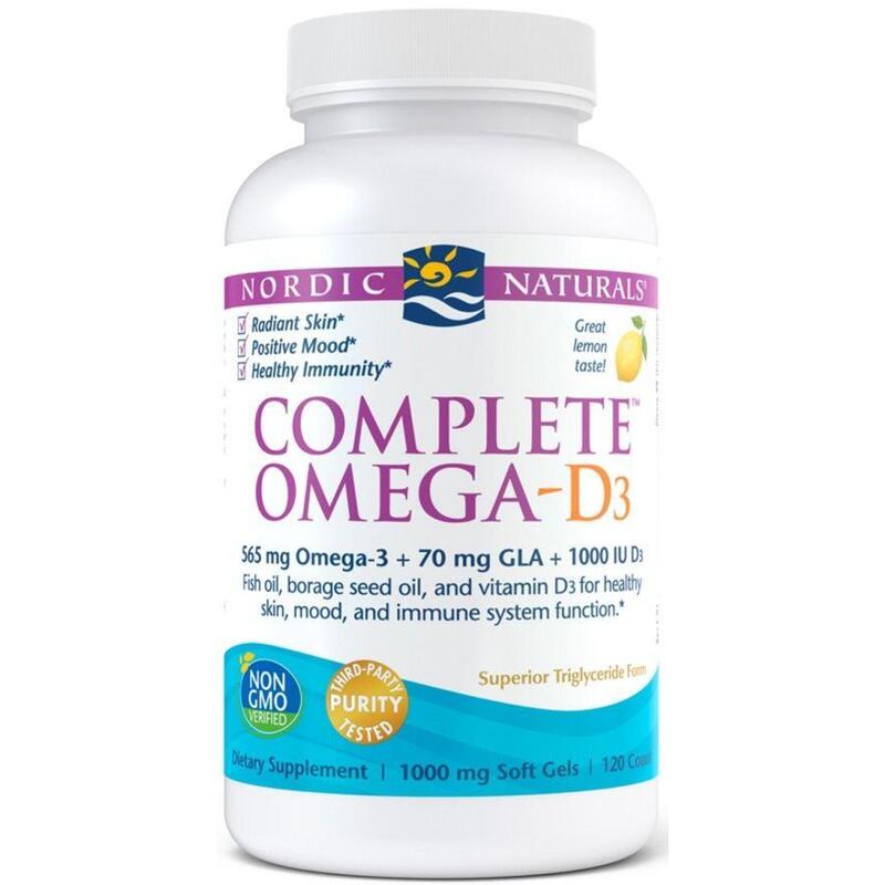 Nordic Naturals Complete Omega-D3 565mg Lemon - 120 softgels