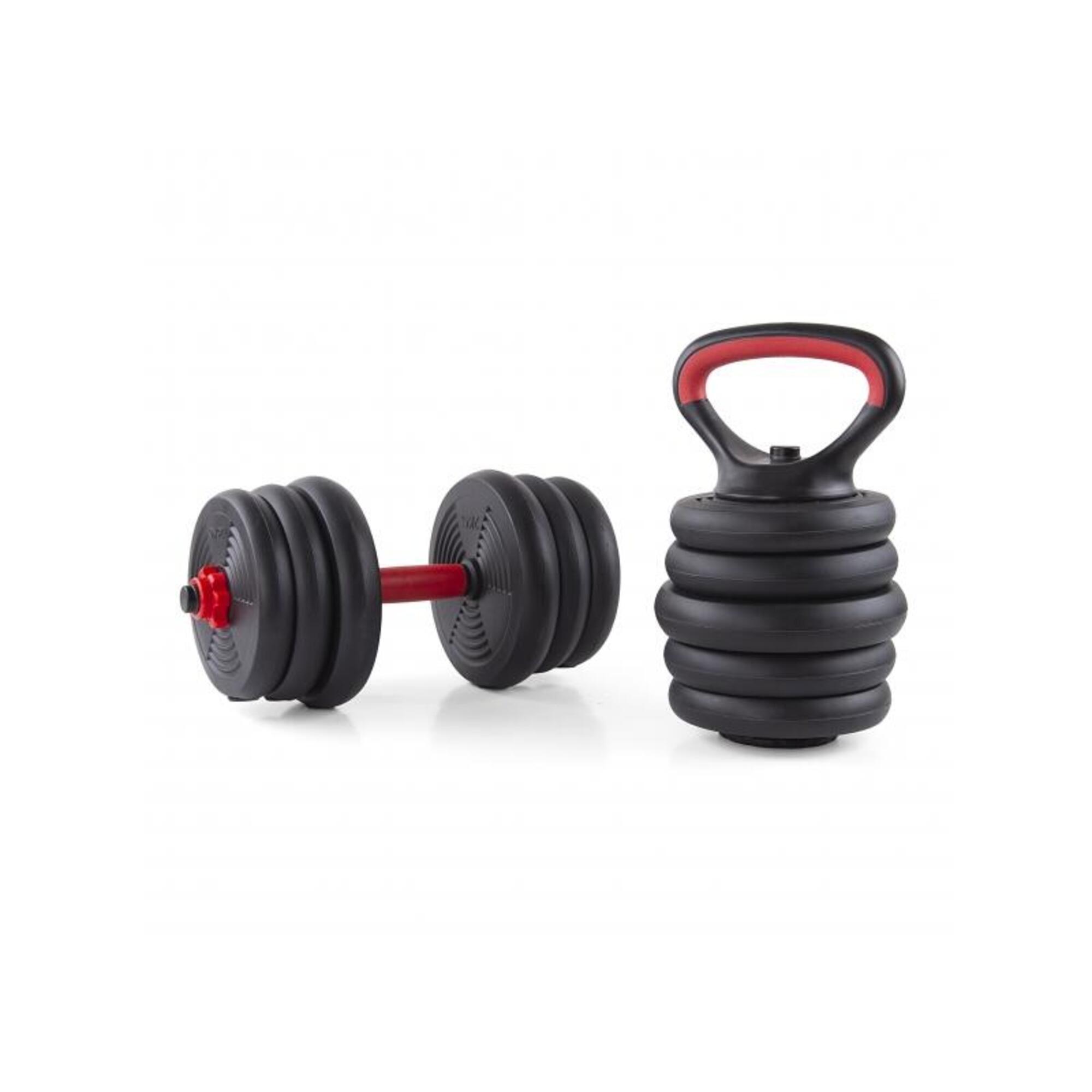 Gantera reglabila kettlebell FitTronic 6 in 1 de 40 kg KF40