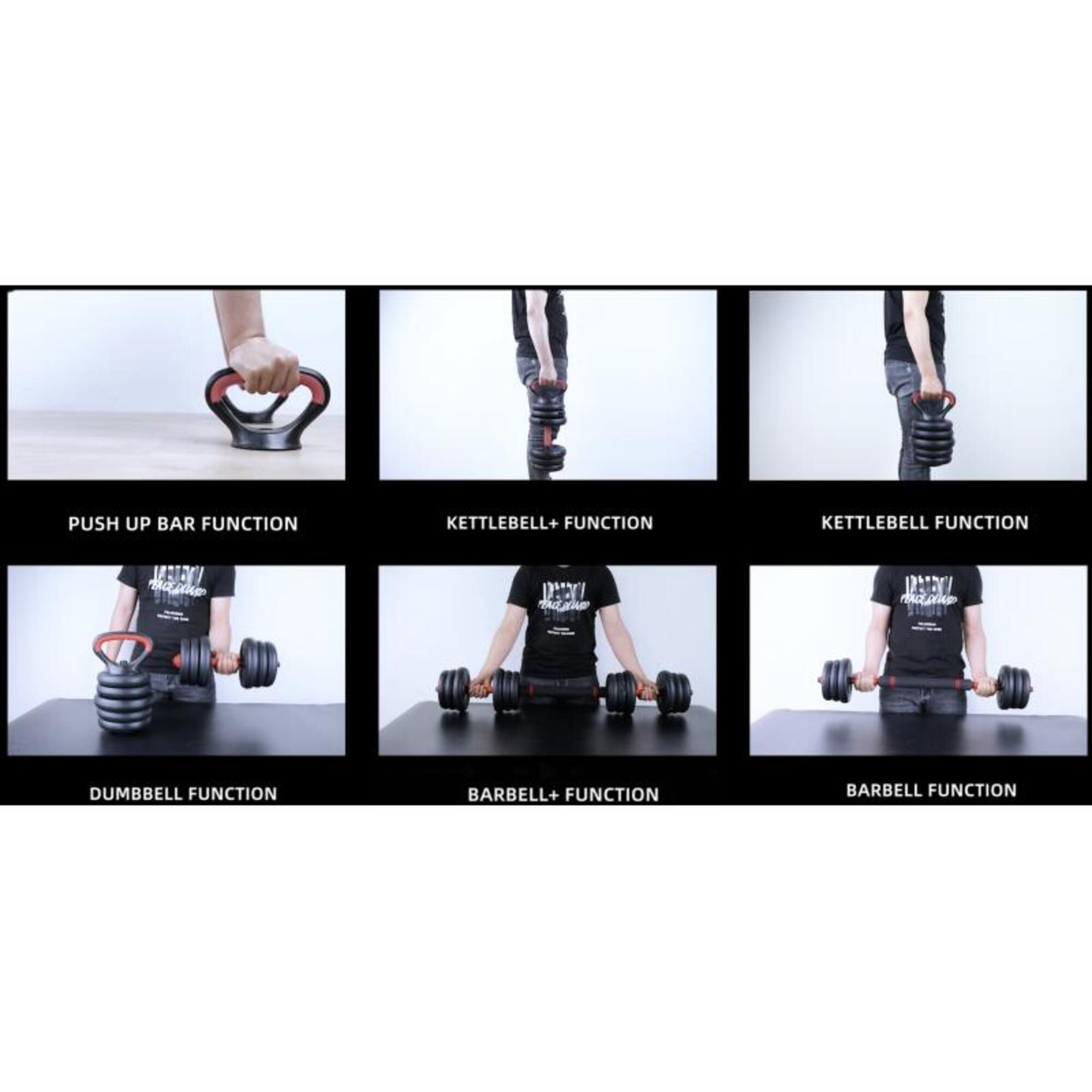 Gantera reglabila kettlebell FitTronic 6 in 1 de 30 kg KF30