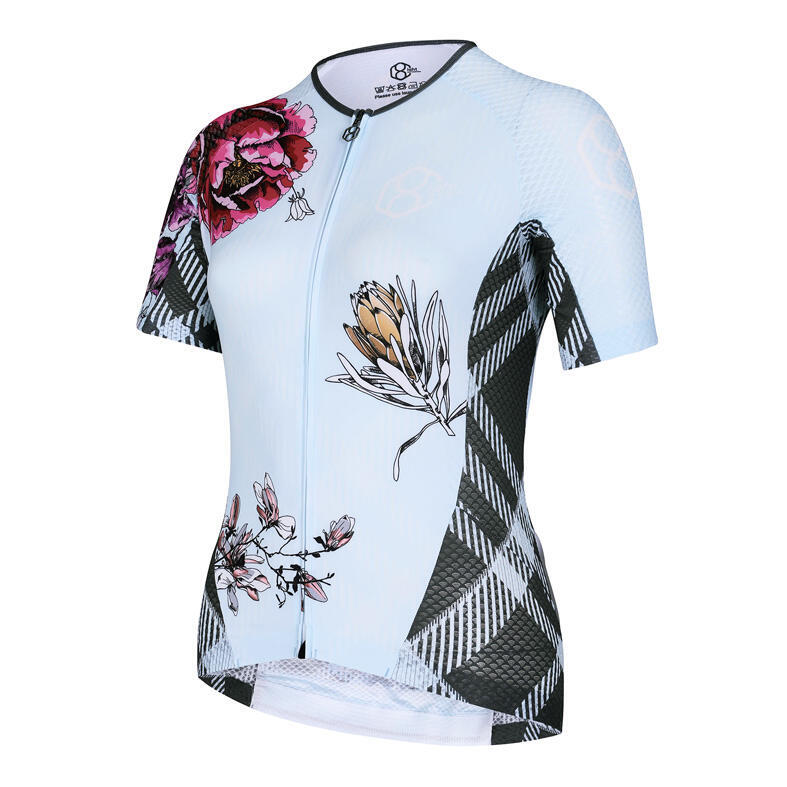 Maillot vélo maches coutres pour femmes print floral 8andCounting