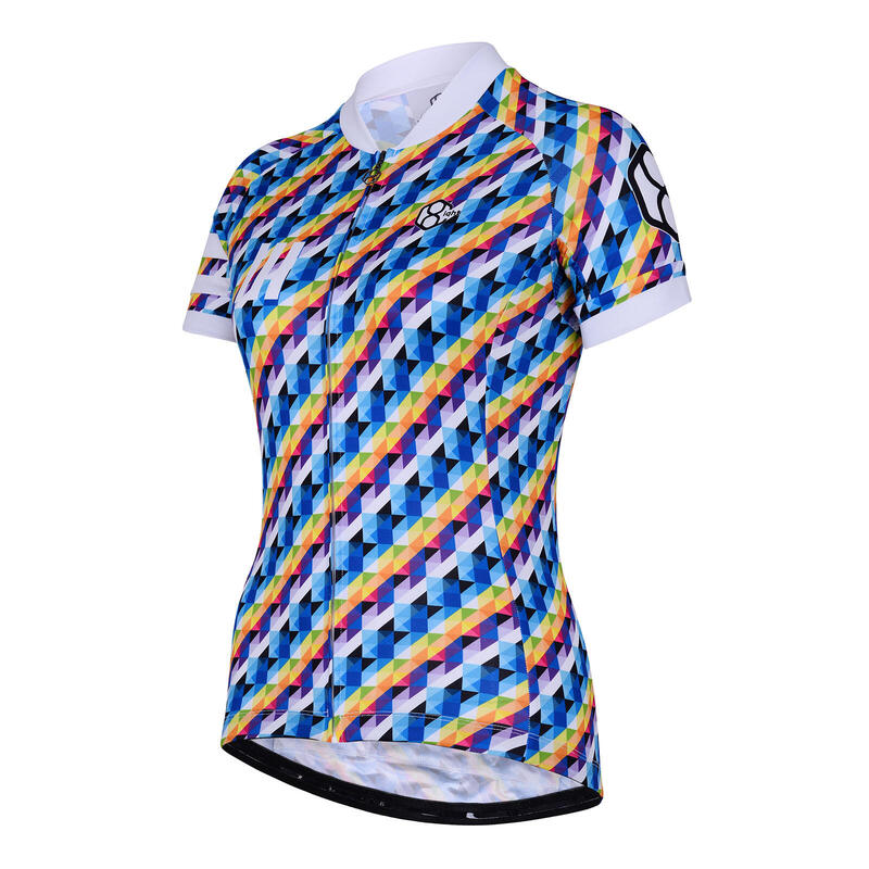 Fietsshirt met korte mouw voor dames multicolor 8andCounting
