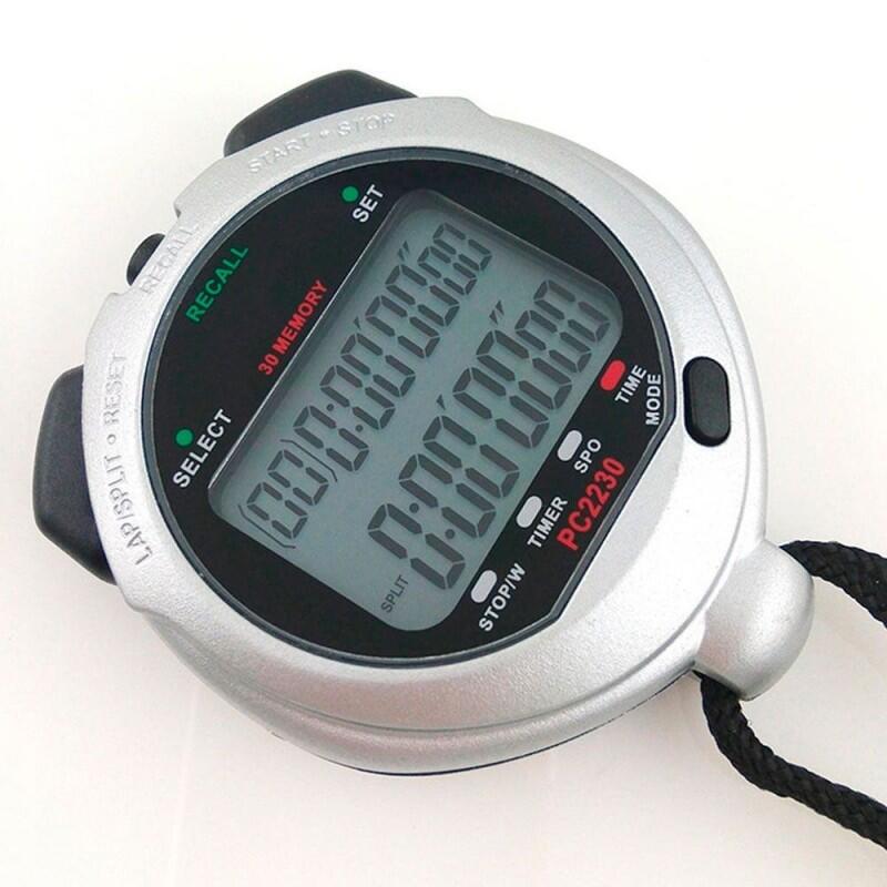 Cronómetro deportivo clásico, resistente al agua, Digital, profesional, de  mano, LCD, cronómetro, cronómetro con cuerda para