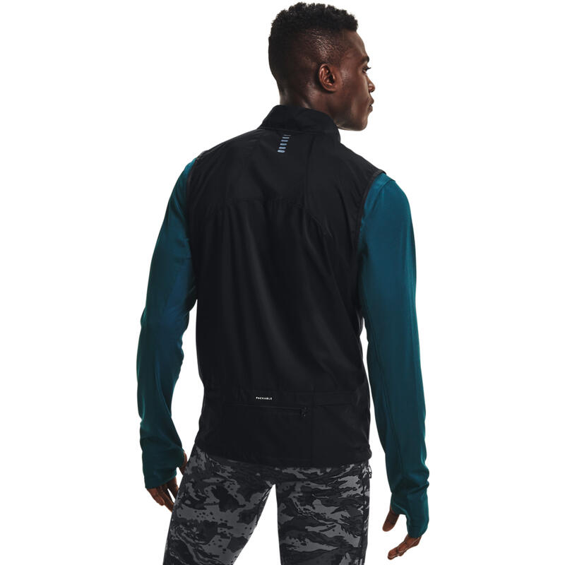 Chaleco Under Armour UA OutRun the Storm, Negro, Hombre