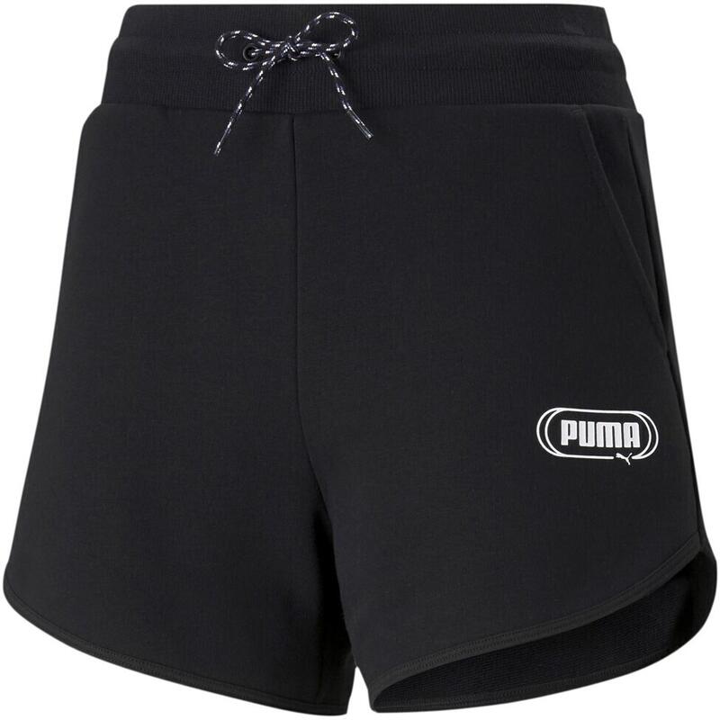 Pantaloncini Puma Rebel 4", Nero, Donne