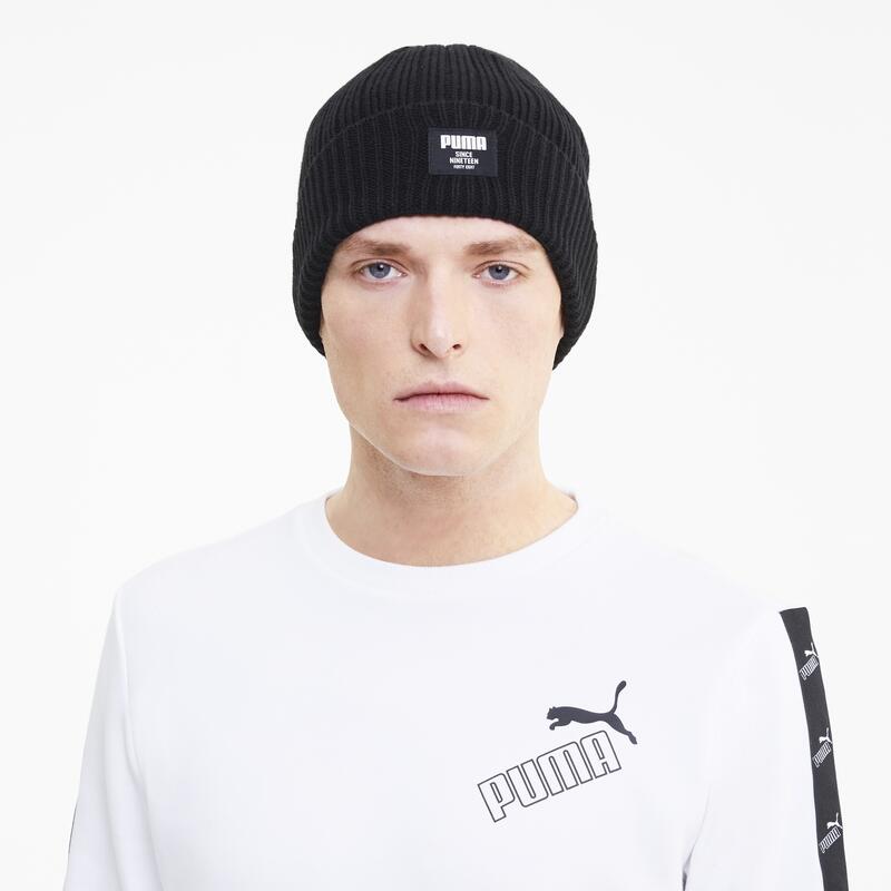 Gorro Puma Classic Ribbed Beanie, Negro, Unisexo