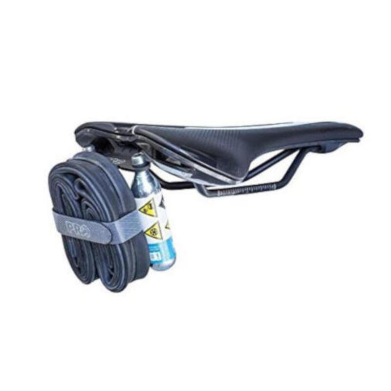 porte-selle 25 grammes aluminium/nylon noir/bleu 2-pièces