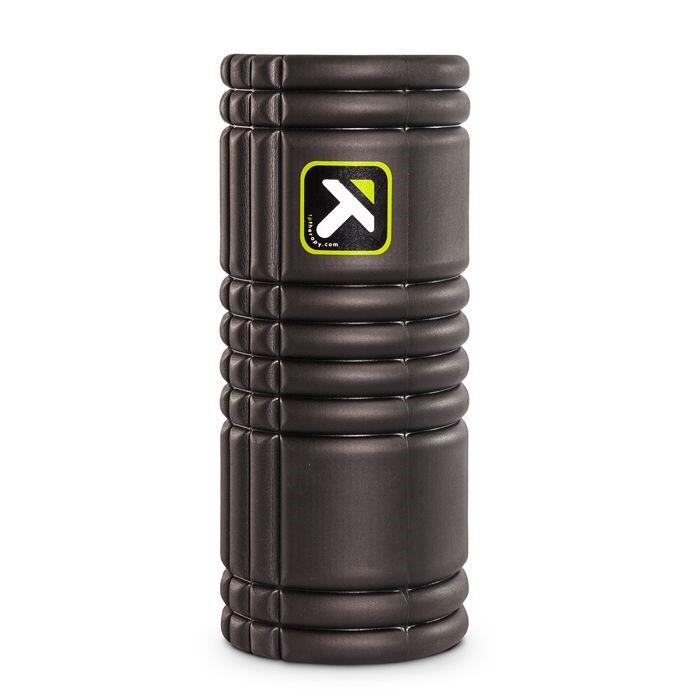 GRID massageroller zwarte foam roller voor zelfmassage met harde kern en holtes