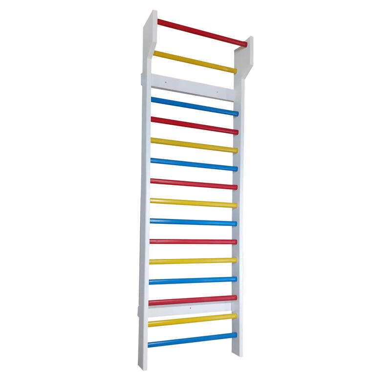 Spalier Gimnastica SCHROTH, 245x80 cm, colorat, 16 Bare  - M2.145LC4