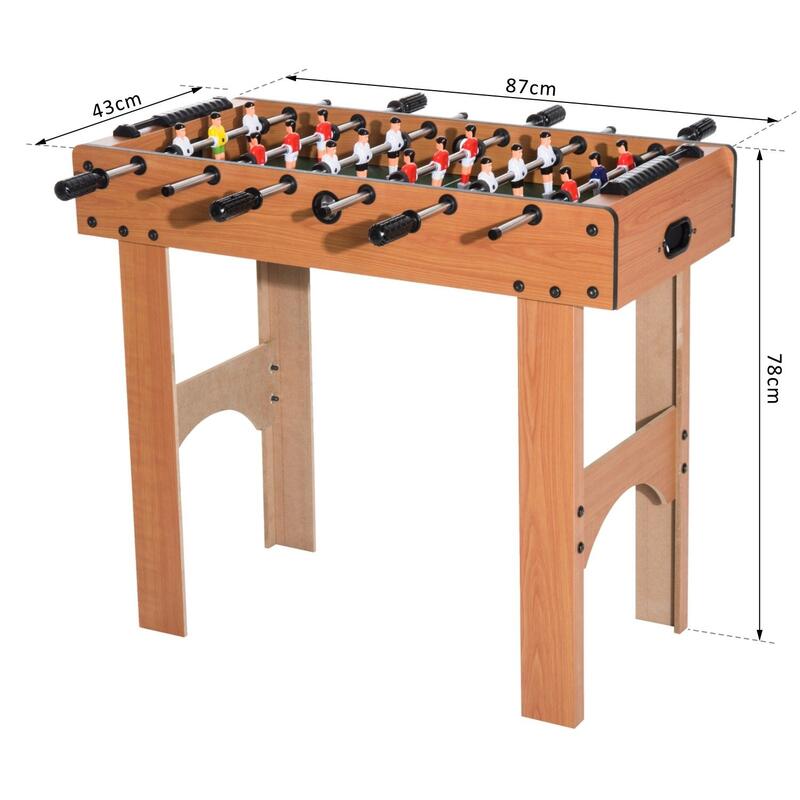 HomCom Calcio Balilla Professionale in Legno MDF, 87x43x78cm