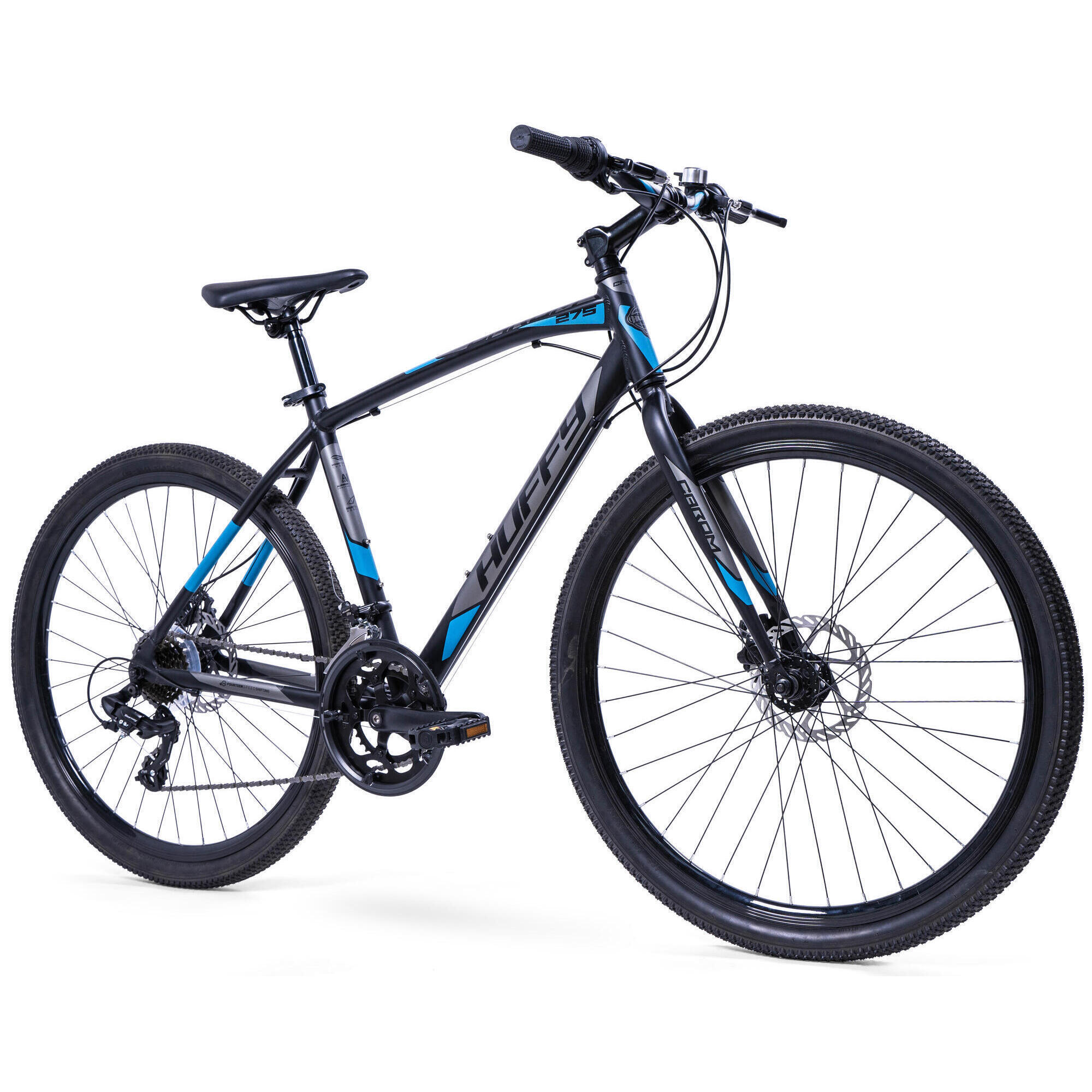 Huffy Carom 27.5" Men's Gravel Hybrid Hardtail Bike 14spd Disc Brakes 1/6