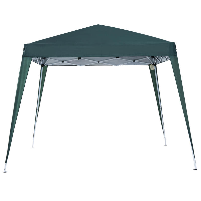 Outsunny Gazebo Pieghevole da Giardino 3x3m Acciaio e Poliestere, Verde