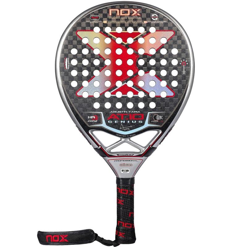Padel Racket NOX AT10 LUXURY GENIUS ARENA 22 volwassenen zwart/rood