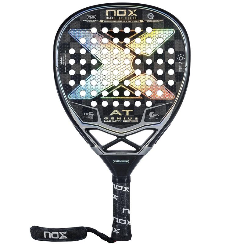 Padelschläger NOX AT LUXURY GENIUS ATTACK 18K 22 Erwachsene schwarz