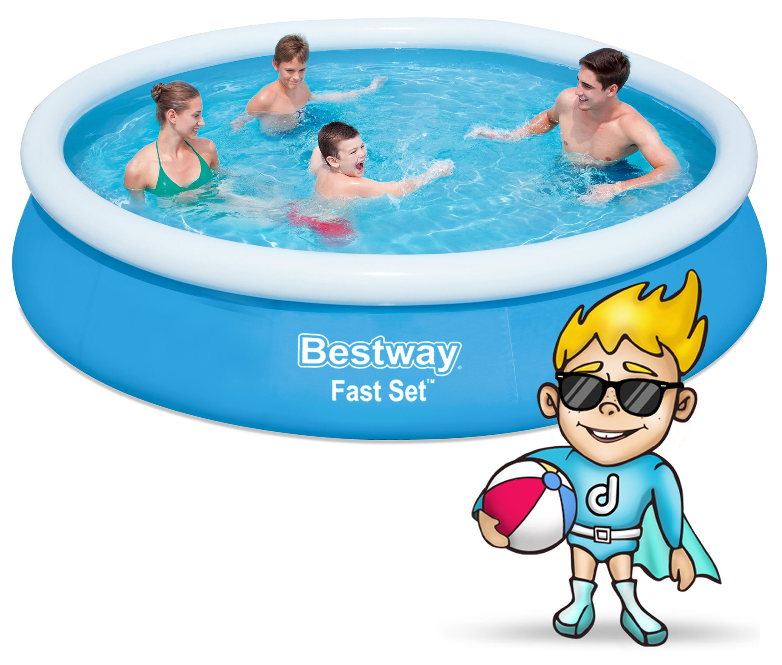 Bestway 12ft x 30 Inch Fast Set Pool 57273 2/5