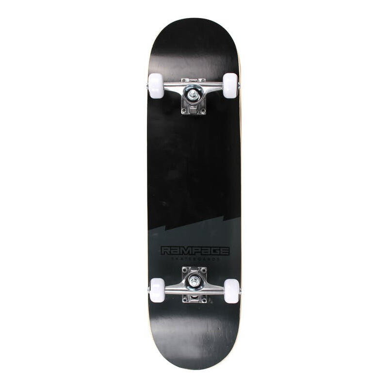 Rampage Plain Third Skateboard - Black 7.75" 1/5