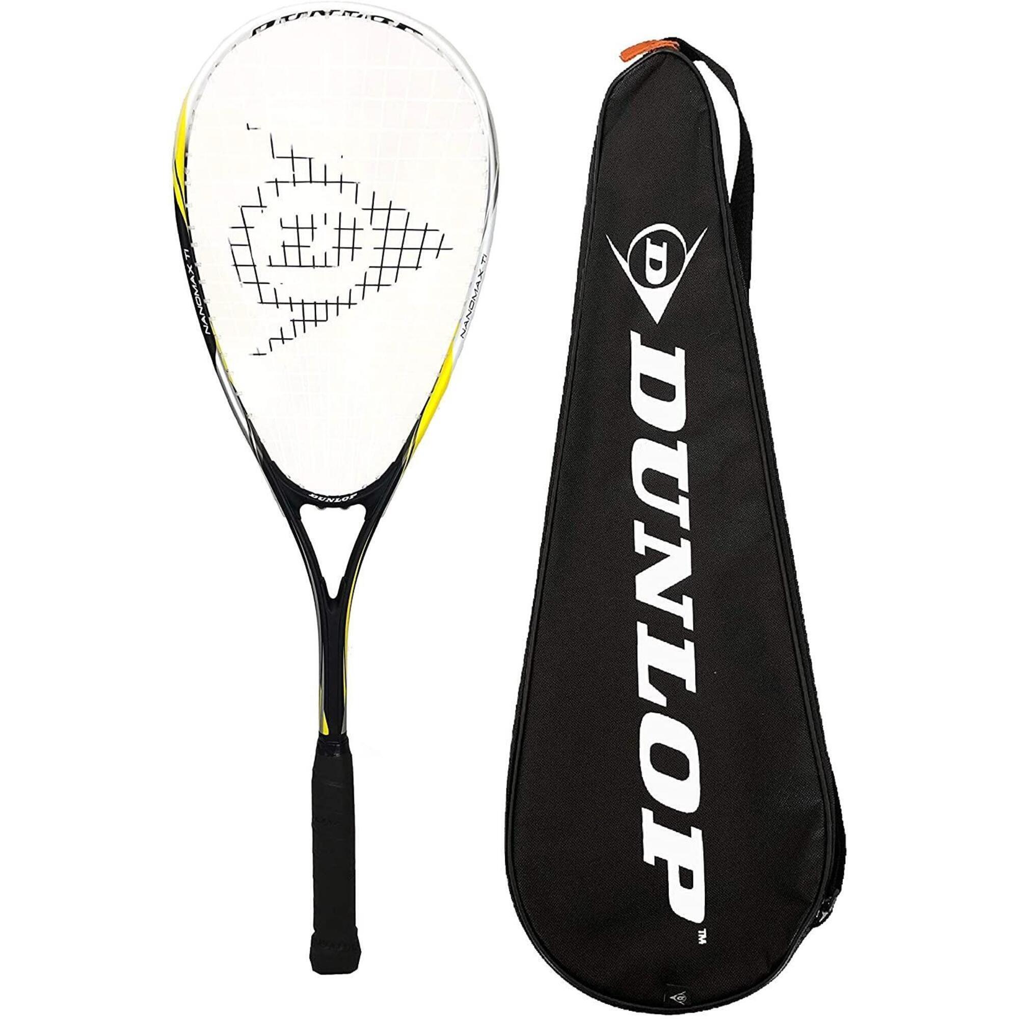 Dunlop Nanomax Ti Lite Squash Racket, includes Protective Cover 1/1