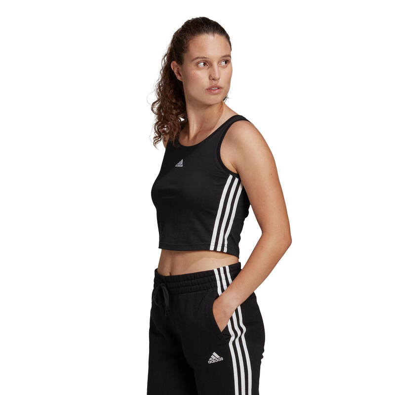 Maiou femei adidas Essentials Cropped, Negru