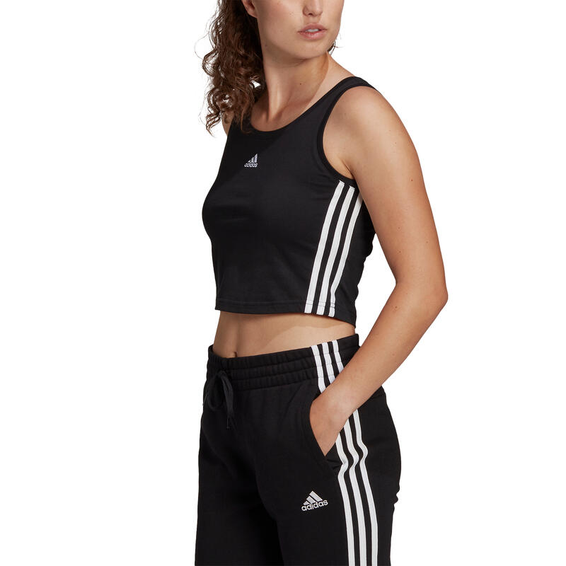 Maiou femei adidas Essentials Cropped, Negru