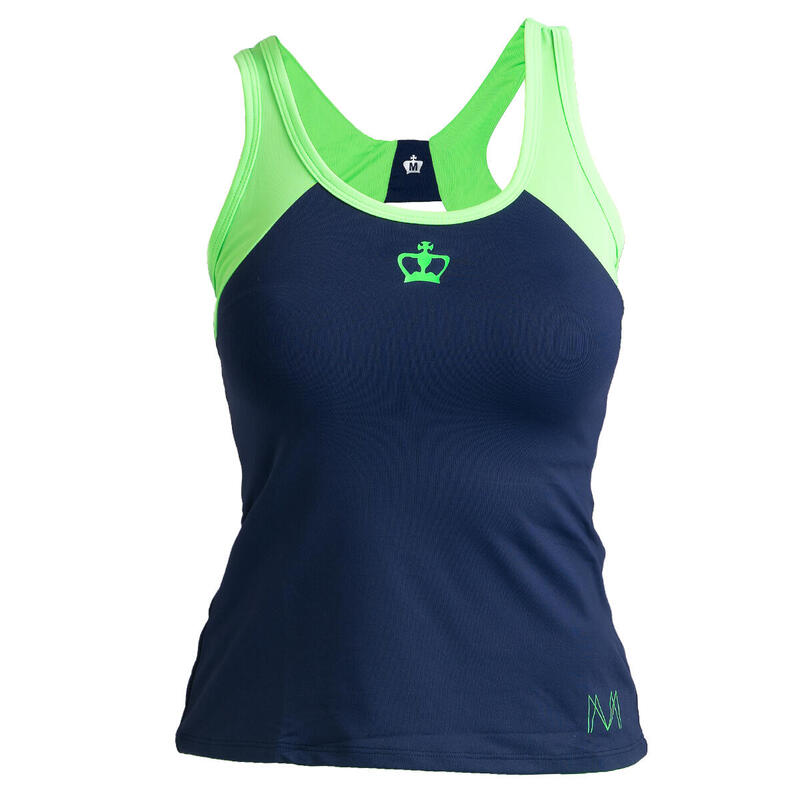 Black Crown Vrouwen Padel Top Mm Blauw