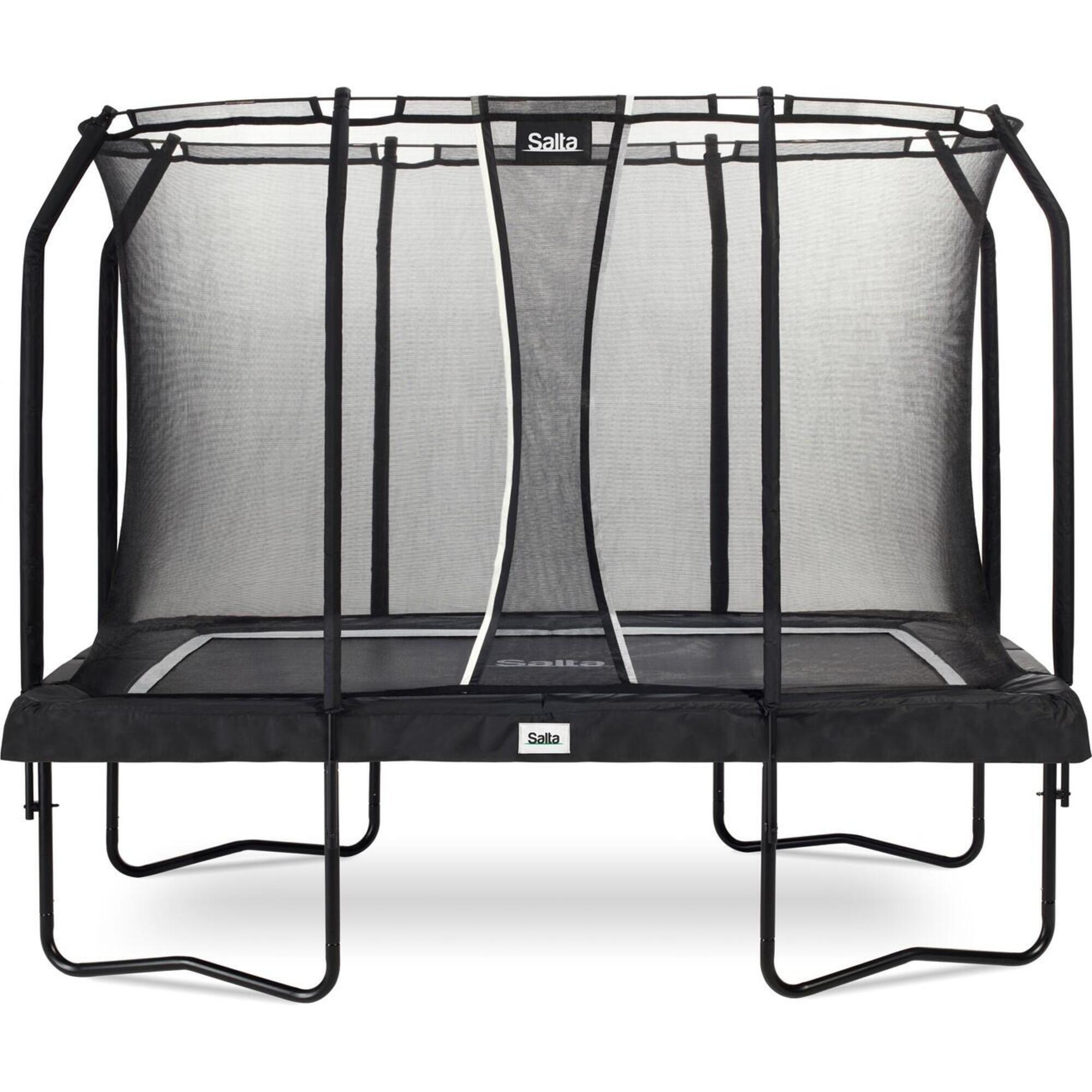 SALTA 10ft x 7ft Salta Black Rectangular Premium Trampoline