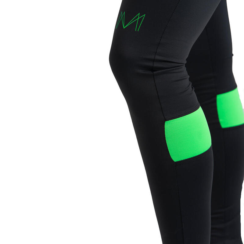 Leggins Padel Couronne noire MM Noir-Vert