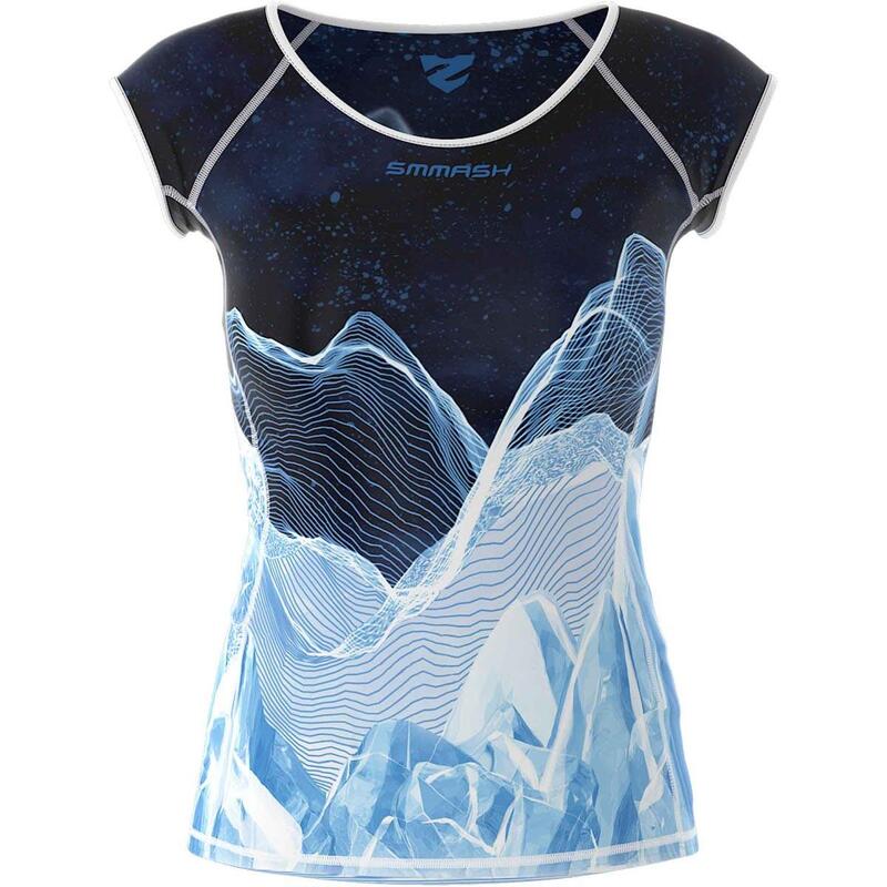 Koszulka fitness z krótkim rękawem damska Smmash Iceberg kompresyjna