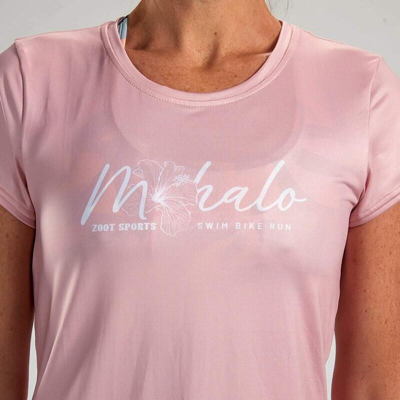 Camiseta Running Manga Corta Transpirable Mujer ZOOT LTD TEE Rosa