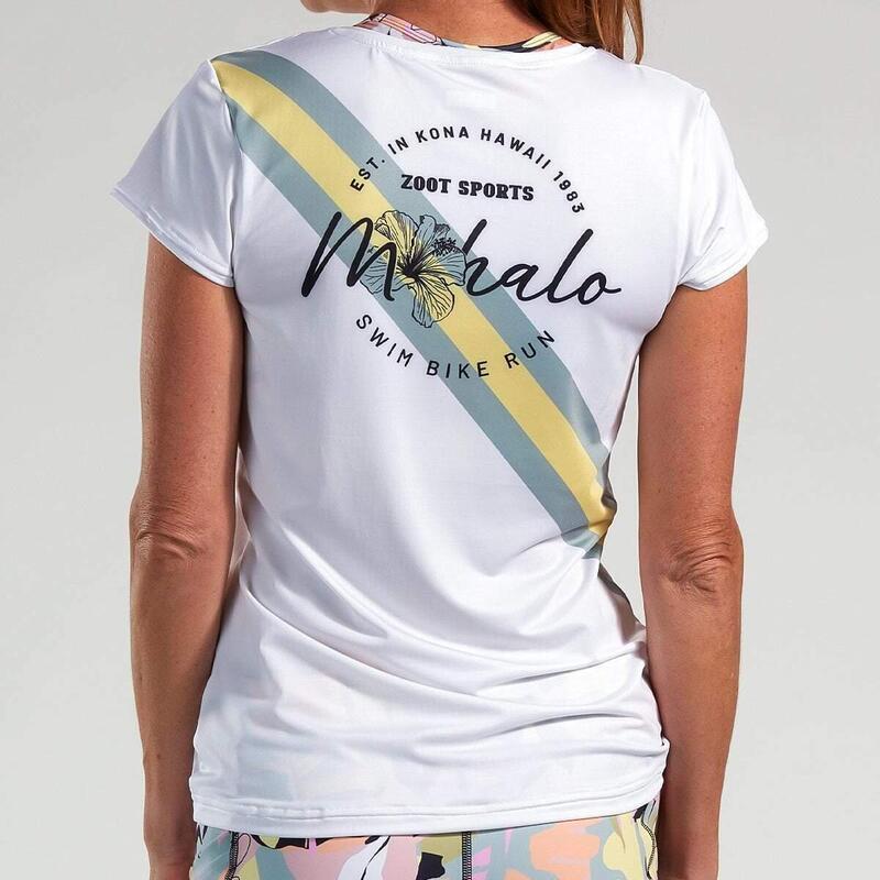Camiseta Running Manga Corta Transpirable Mujer ZOOT LTD TEE Blanco