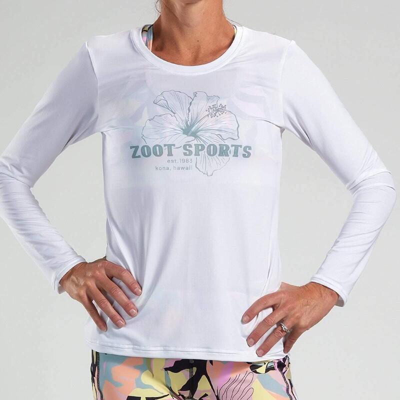 Camiseta Running  Manga Larga Mujer ZOOT LTD Blanco