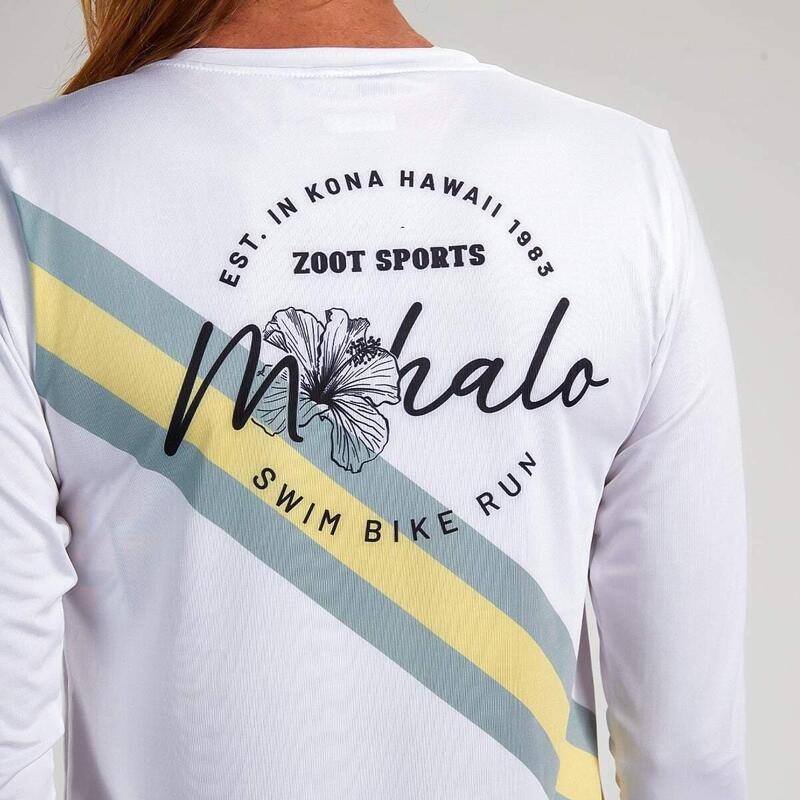 Camiseta Running  Manga Larga Mujer ZOOT LTD Blanco