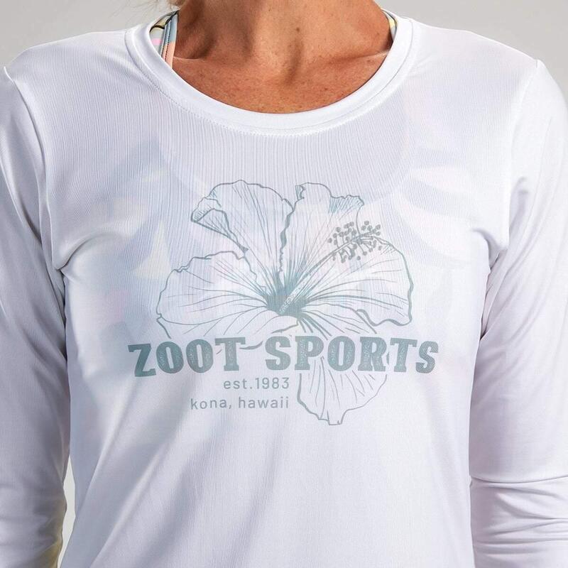 Camiseta Running  Manga Larga Mujer ZOOT LTD Blanco