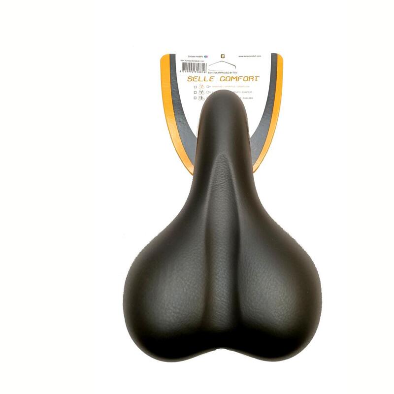 Selle Comfort Comfort Saddle Black Gel, sans écharpe (pack suspendu)