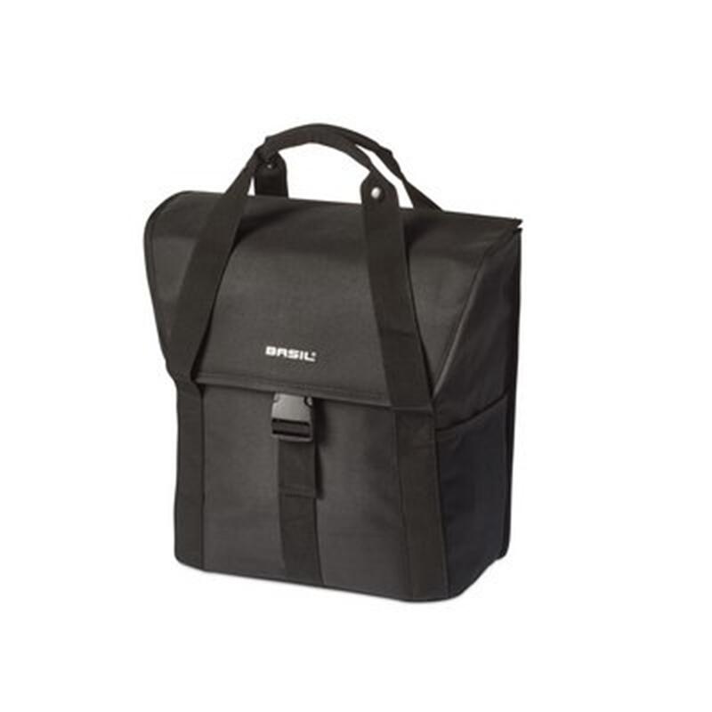 Basil Go bolsa para bicicleta individual - negro, 18L