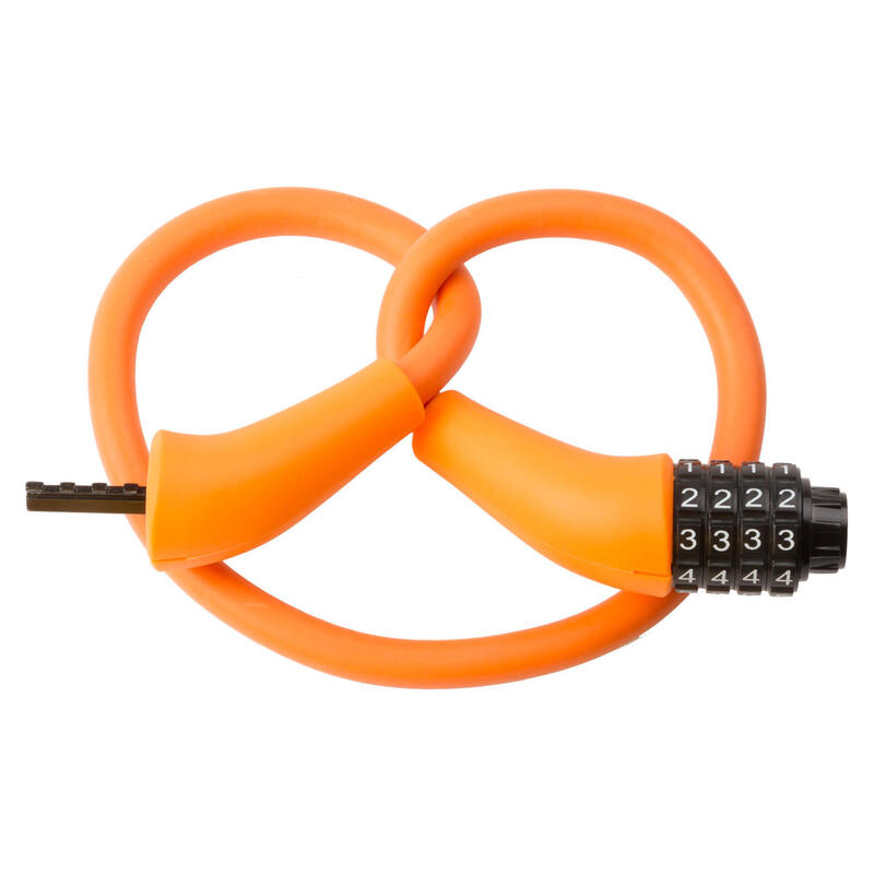 Verrouillage de la figure de câble m-onde de silicium 900 x 12 mm - orange