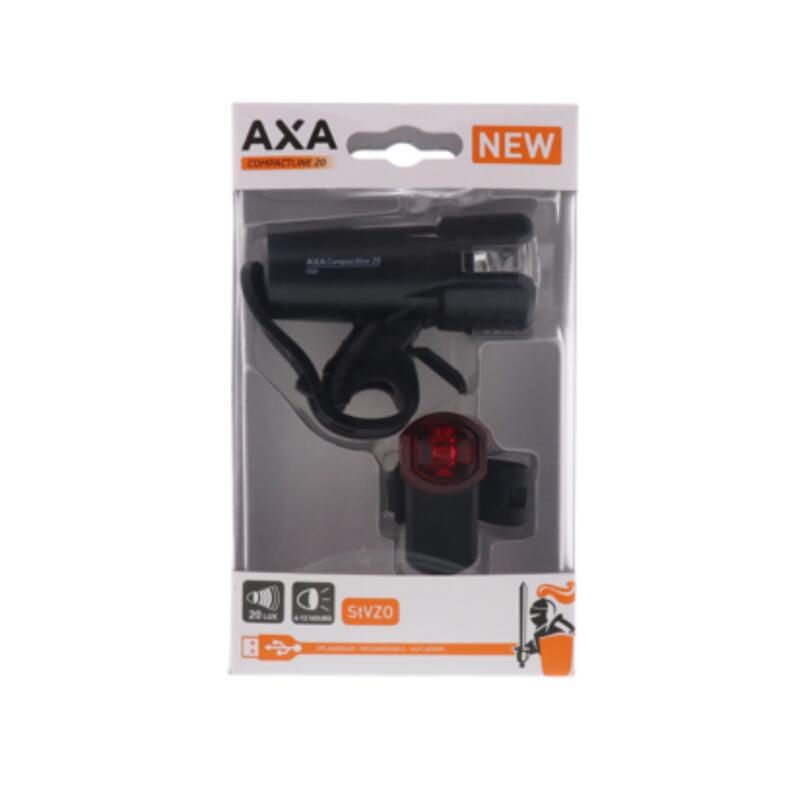 Kit d'éclairage Axa Compactline 20 rechargeable par USB