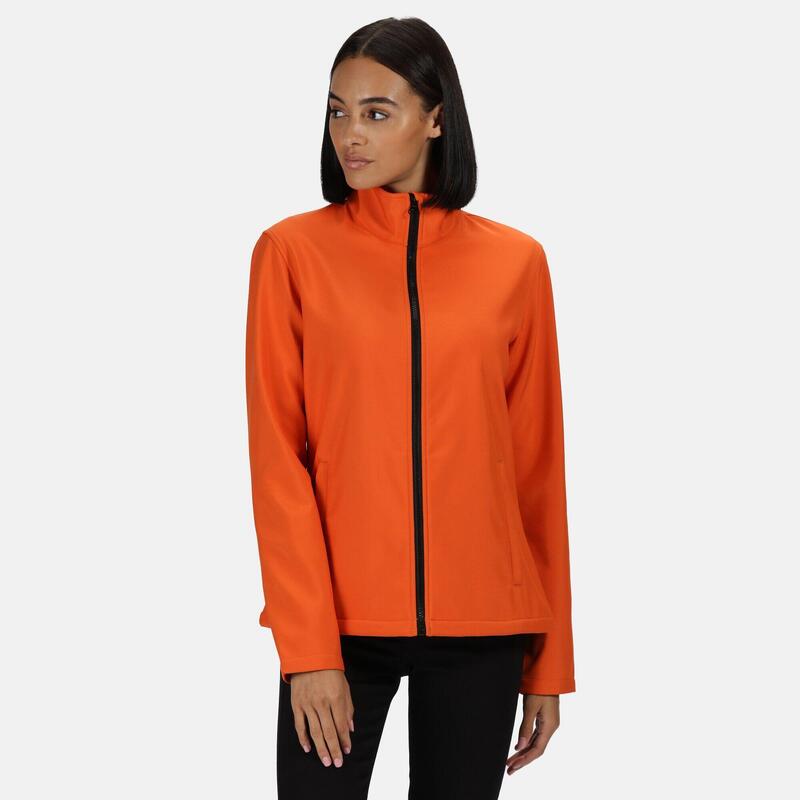 "Ablaze" Softshelljacke Zum Bedrucken für Damen Orange/Schwarz