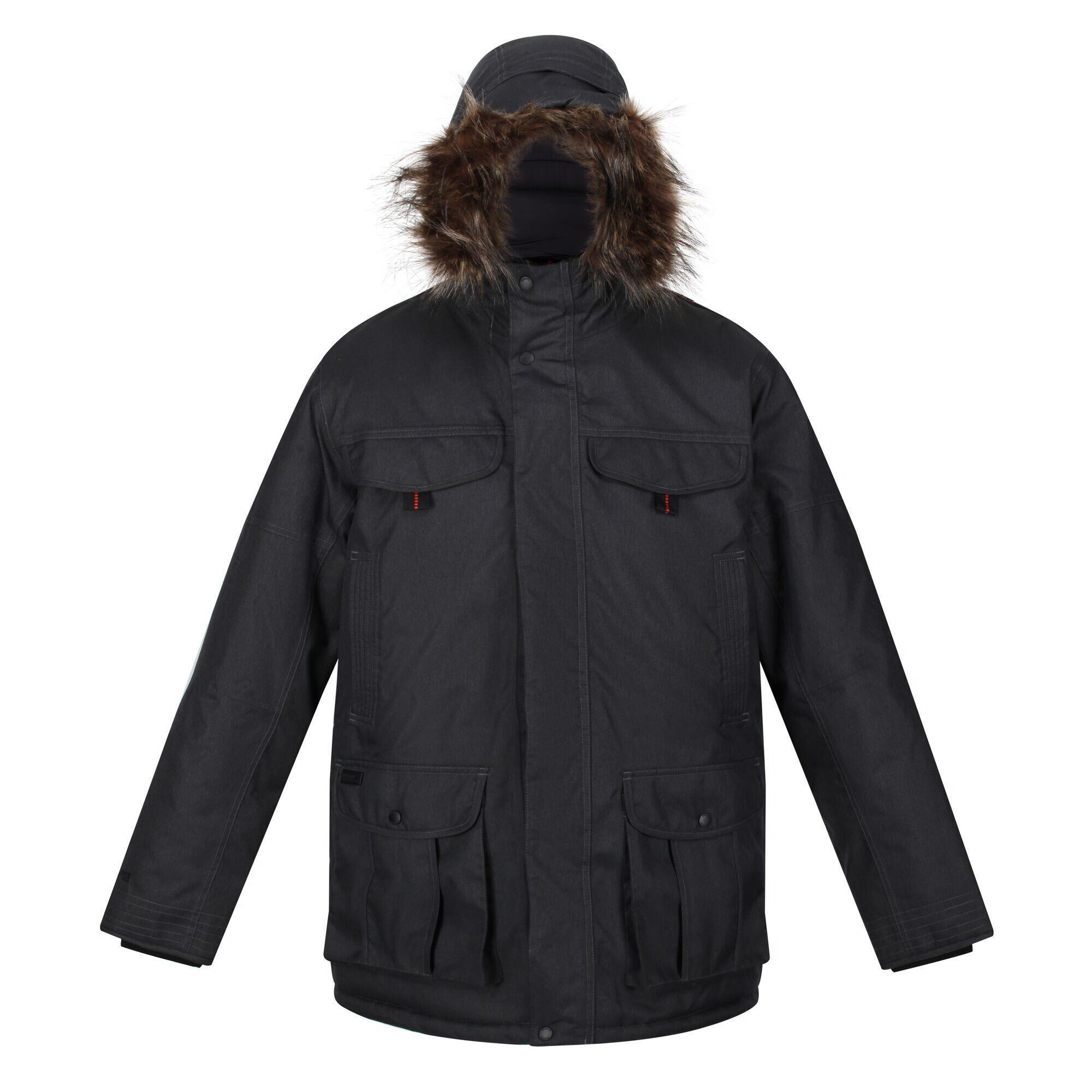 Uomo  rhino Parka AARAV (grigio screziato)