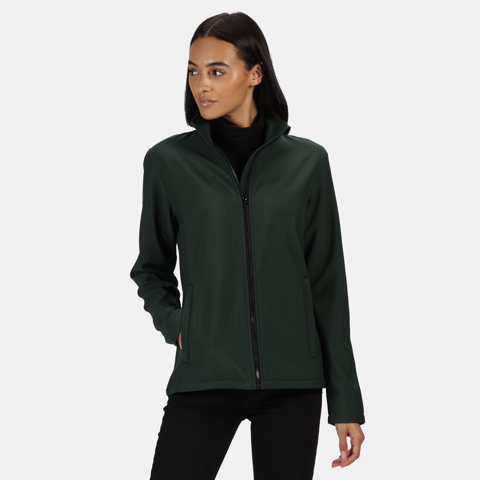 Womens/Ladies Ablaze Printable Softshell Jacket (Dark Spruce/Black) 3/5