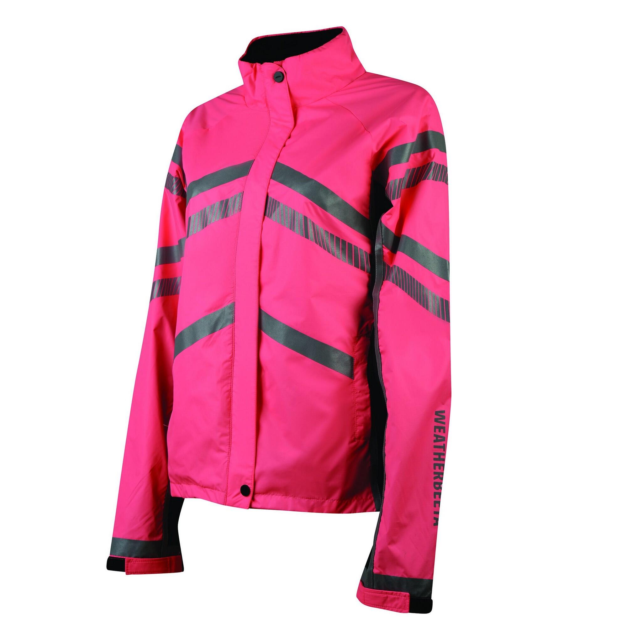Unisex Adult Reflective Lightweight Waterproof Jacket (Hi Vis Pink) 1/4