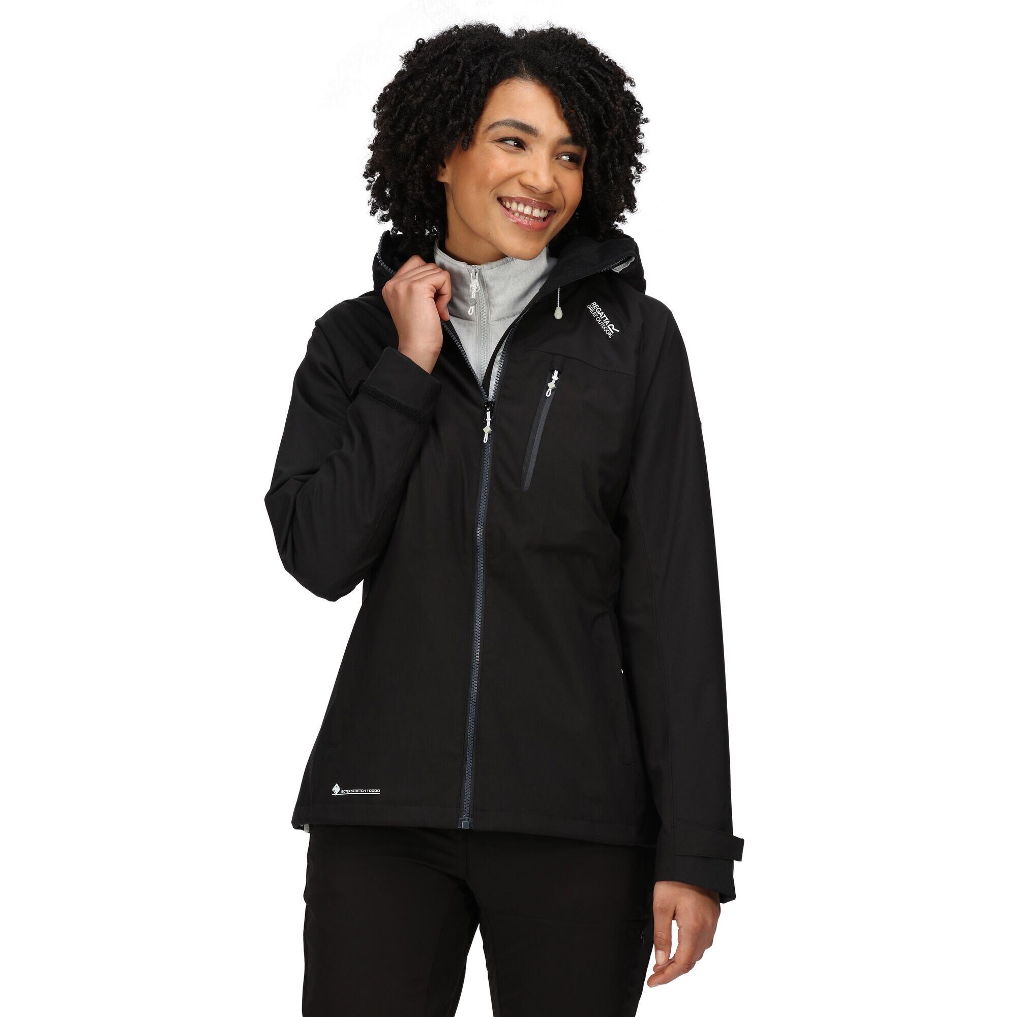 Womens/Ladies Britedale Waterproof Jacket (Black) 3/5