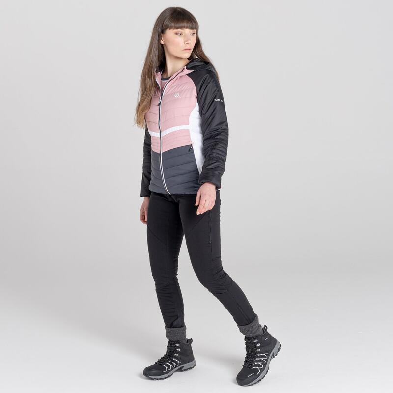 Chaqueta Surmount Acolchado para Mujer Rosa Polvo, Negro