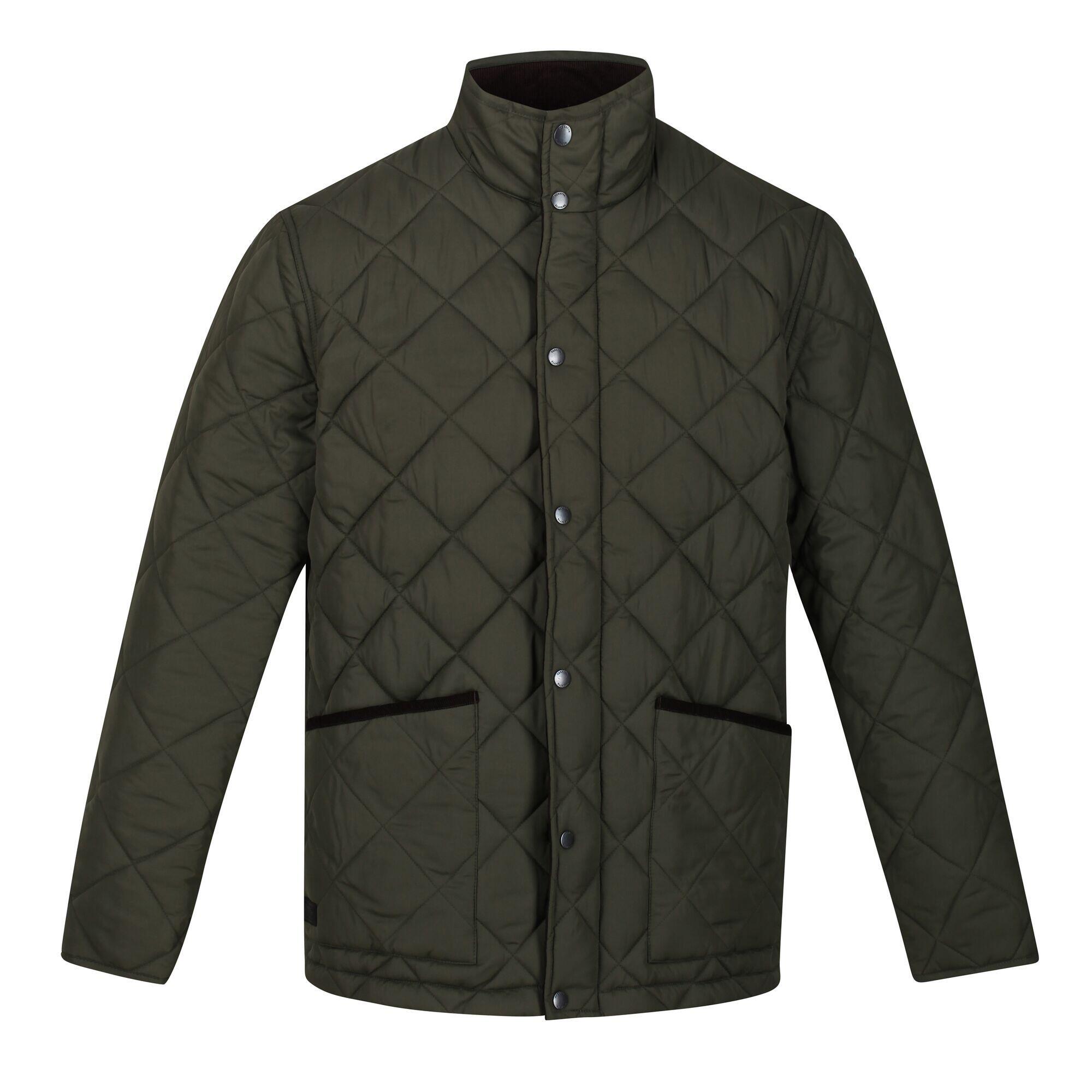 Mens Londyn Quilted Insulated Jacket (Dark Khaki) 1/5