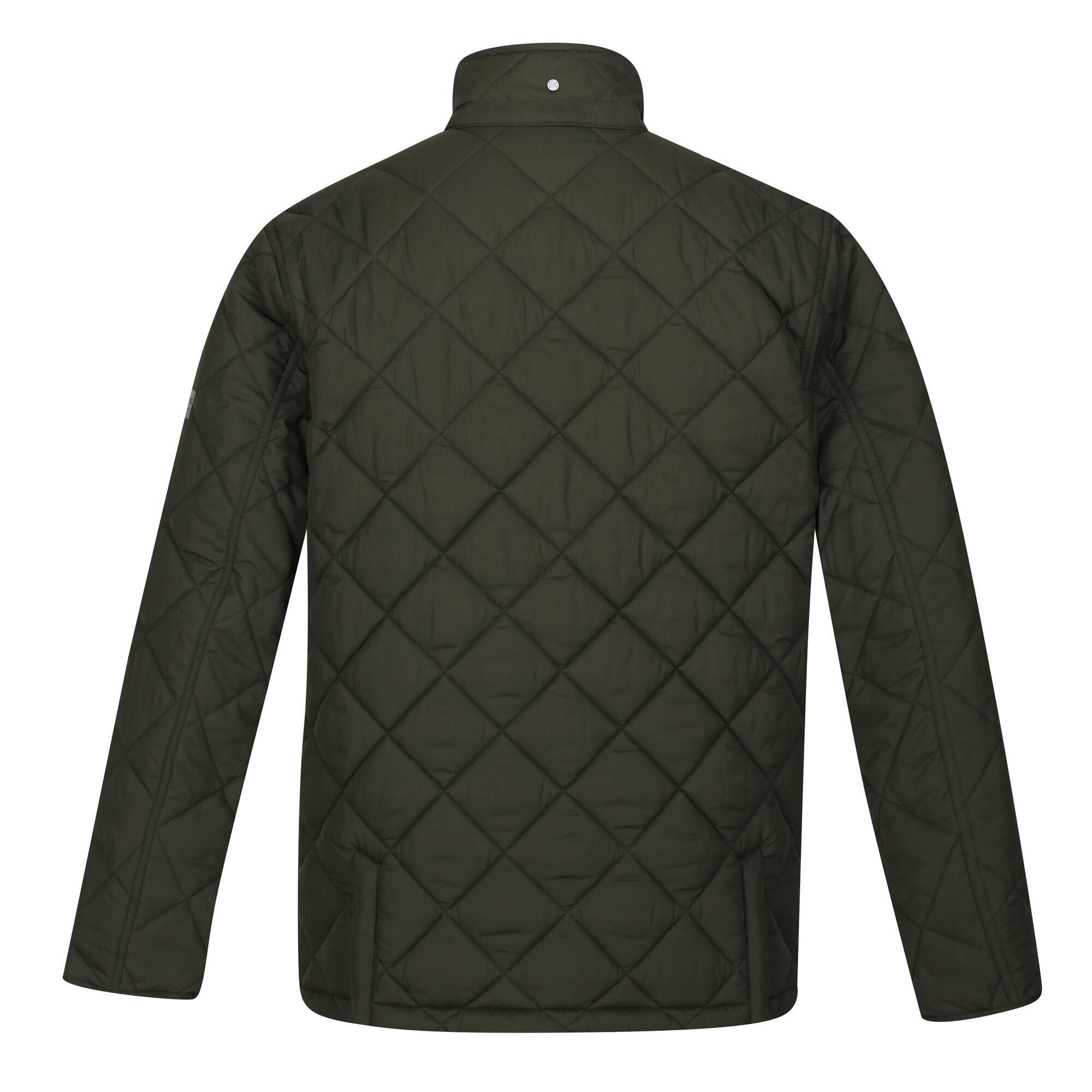 Mens Londyn Quilted Insulated Jacket (Dark Khaki) 2/5