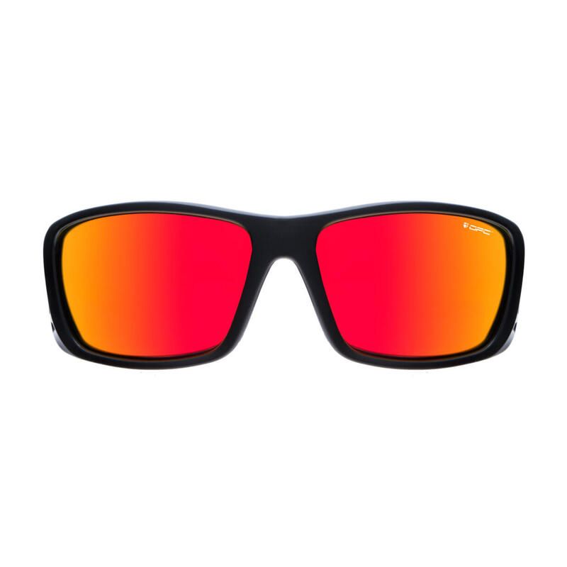 Okulary przeciwsłoneczne SPORT EVEREST Matt Black Red/ Red REVO + ETUI